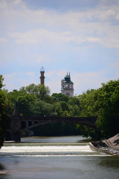 Die Isar München Bayern — Stockfoto