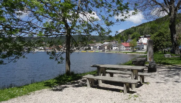 Miejsce Piknikowe Lac Joux — Zdjęcie stockowe