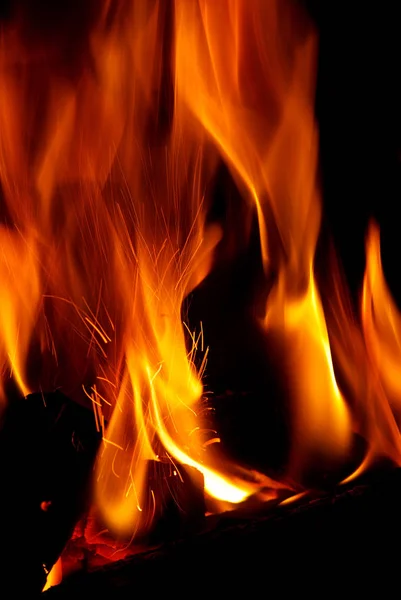 Flame Fire Night Time — Stock Photo, Image