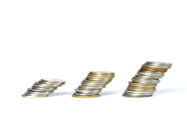 Three Towers Coins Isolated Whiteness — Stock Photo, Image