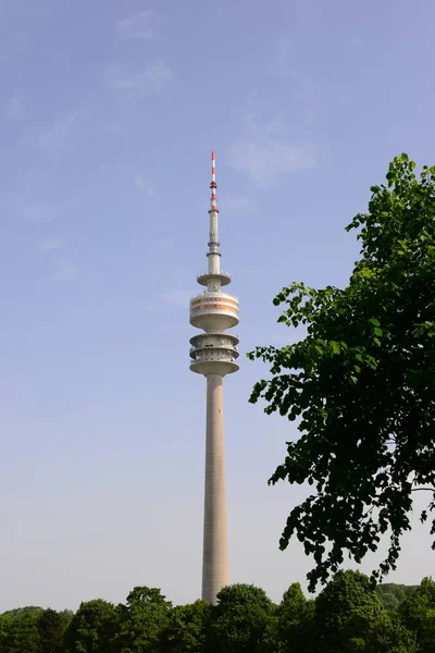 Parque Olympia Fernsehturm Munich Bayern —  Fotos de Stock