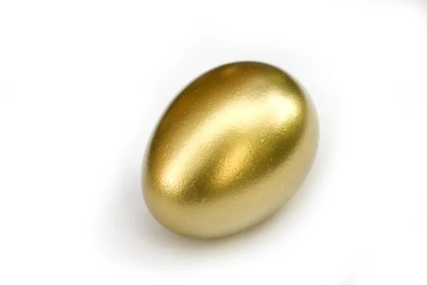 Golden Egg Isolated White Background — Stock Photo, Image