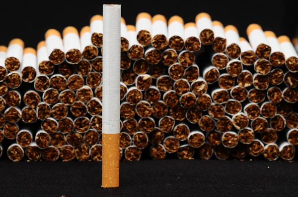 Dohány Cigaretták Hátterének Vagy Szerkezetének Közelsége — Stock Fotó