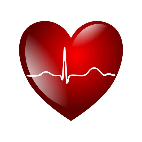 Cardiologia Del Battito Cardiaco Ecg Servizio Ambulanza — Foto Stock