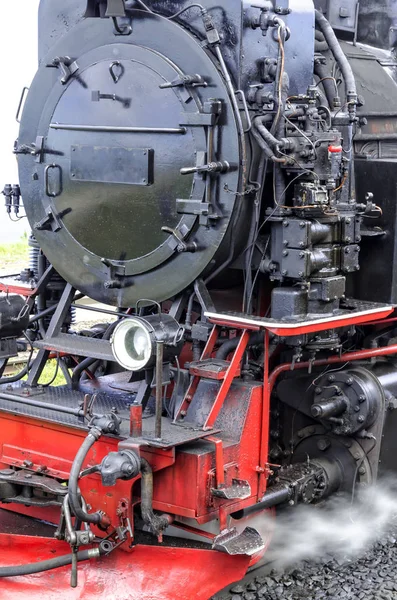 Alte Dampflokomotive Eisenbahnfahrzeug — Stockfoto