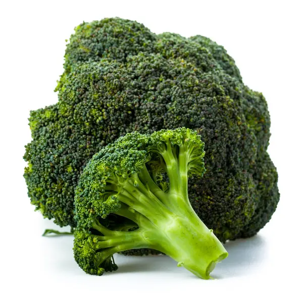 Verse Broccoli Een Witte Achtergrond — Stockfoto