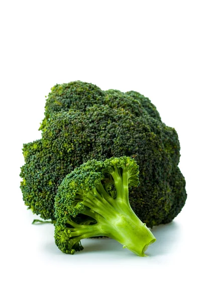 Verse Broccoli Een Witte Achtergrond — Stockfoto