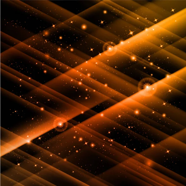 Espaço Laranja Abstrato Com Estrelas Rápidas Voadoras — Fotografia de Stock