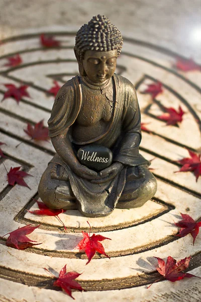 Estátua Buda Figurina Filosofia Budista — Fotografia de Stock