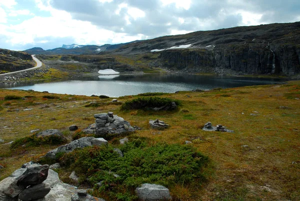 Norwegen Auf Naturlandschaft Hintergrund — Stockfoto