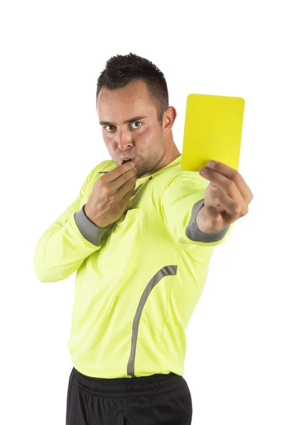 Referee Yellow Card Optional — Stock Photo, Image