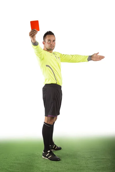 Referee Red Card Optional — Stock Photo, Image