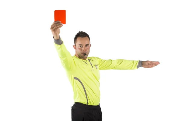 Referee Red Card Optional — Stock Photo, Image