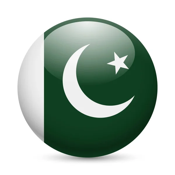 Flag Pakistan Glossy Icon Button Pakistani Flag — Stock Photo, Image