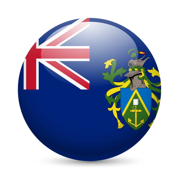 Distintivo Rotondo Nei Colori Della Bandiera Delle Isole Pitcairn — Foto Stock