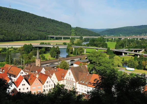 Uitzicht Oude Stad Maintal Duitsland Beieren — Stockfoto