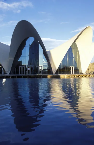 Oceanografische Moderne Wijk Valencia Spanje Europa — Stockfoto