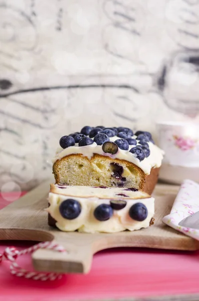 Cheesebake Cheesebake Blueberries Topping — стоковое фото