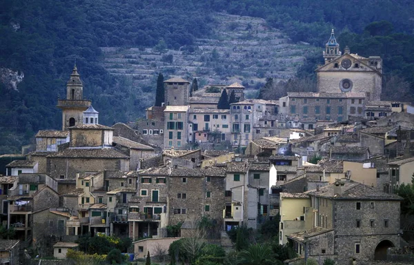 Antigua Ciudad Valldemossa Las Montañas Mallorca Isla Mediterránea Mallorca Aflicción —  Fotos de Stock