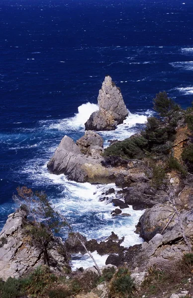 Τοπίο Στο Cap Formentor Στη Χερσόνησο Του Formentor Στο Φεβρουάριο — Φωτογραφία Αρχείου