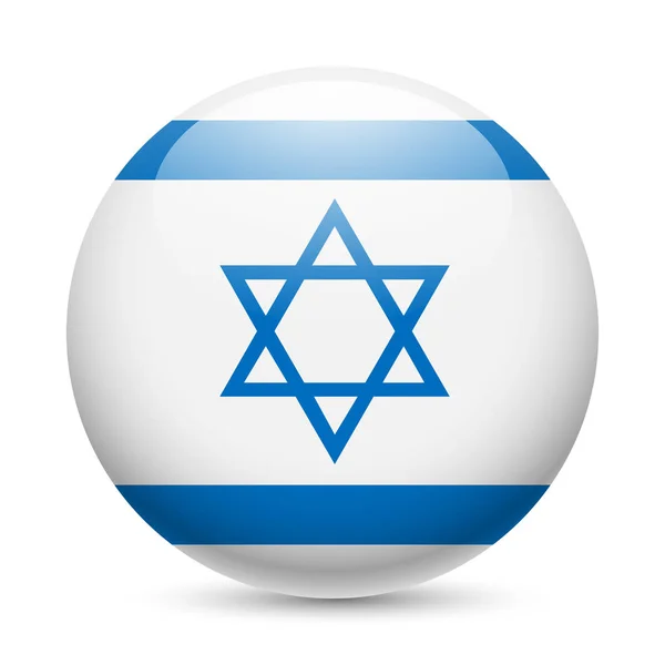 Flag Israel Glossy Icon Button Israeli Flag — Stock Photo, Image