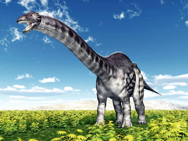 Bilgisayar Dinozor Apatosaurus Ile Illüstrasyon Oluşturdu — Stok fotoğraf