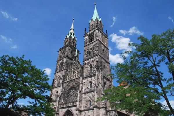 Sankt Lorenz Kyrka Nürnberg — Stockfoto