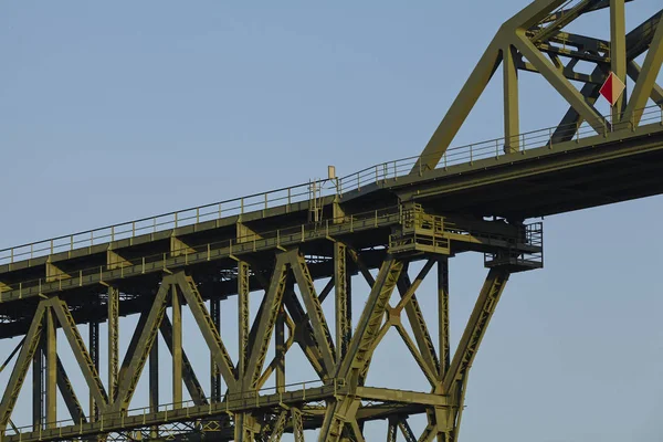 Puente Ferroviario Cerca Hochdonn Alemania Schleswig Holstein Sobre Canal Kiel — Foto de Stock