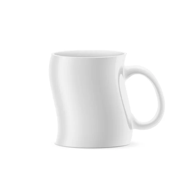 White Curve Cup Something Stay White Background — Stock Photo, Image