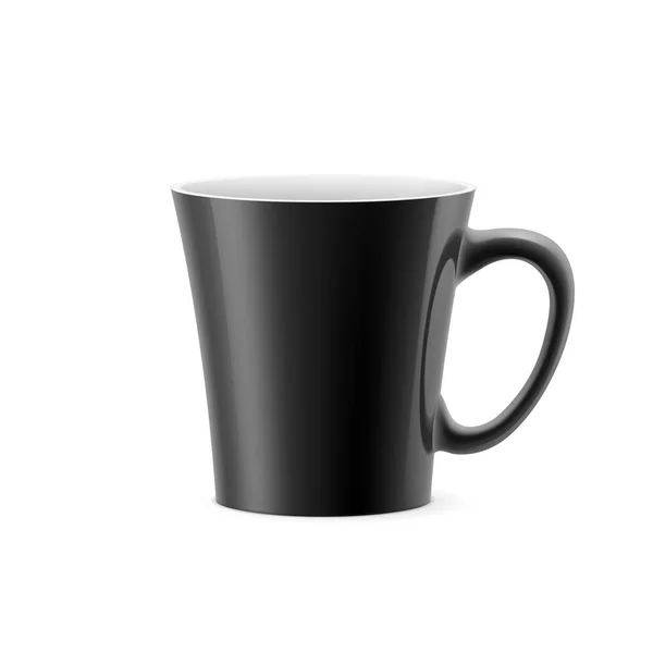 Black Cup Tapered Bottom Stay White Background — Stock Photo, Image