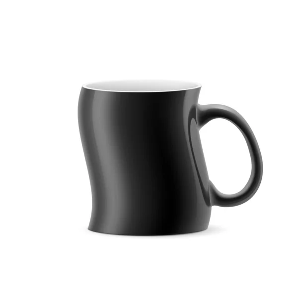 Fekete Görbe Egy Csésze Valami Marad Fehér Háttér — Stock Fotó