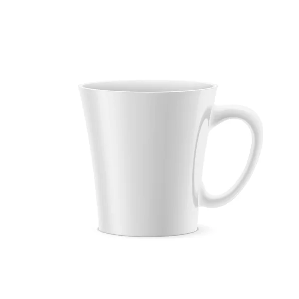 White Cup Tapered Bottom Stay White Background — Stock Photo, Image