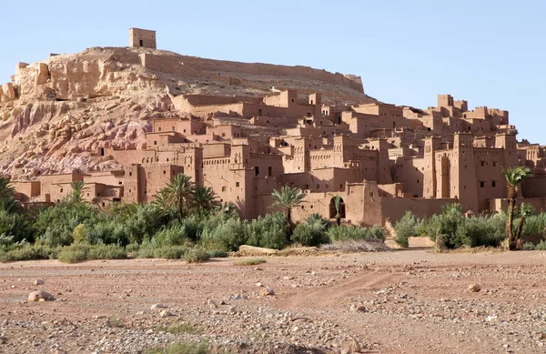 Marruecos Fortificó Ciudad Ait Benhaddou Visto Desde Wadi — Foto de Stock