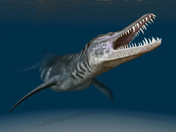 Computer Gegenereerde Illustratie Met Prehistorische Mariene Reptiel Liopleurodon — Stockfoto