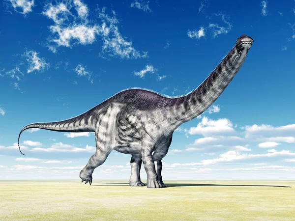 Computador Gerado Ilustração Com Dinossauros Apatosaurus — Fotografia de Stock