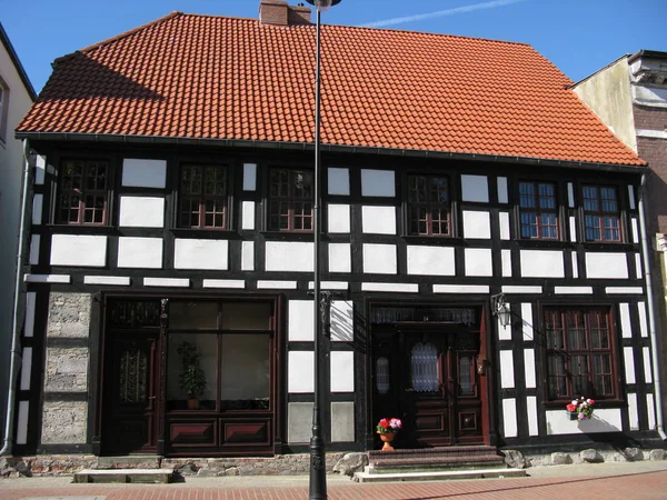 Haus Tudor Stil Neuwarp Nowe Warpno — Stockfoto