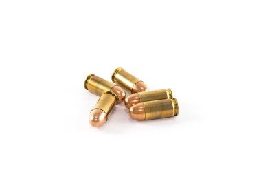 five cartridges caliber .45 acp clipart