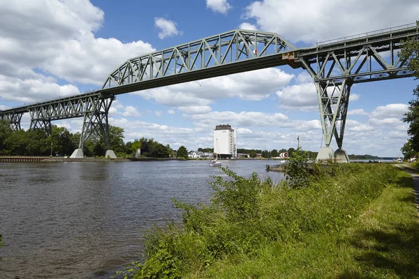 Puente Ferroviario Hochdonn Schleswig Holstein Alemania Sobre Canal Kiel Construido —  Fotos de Stock