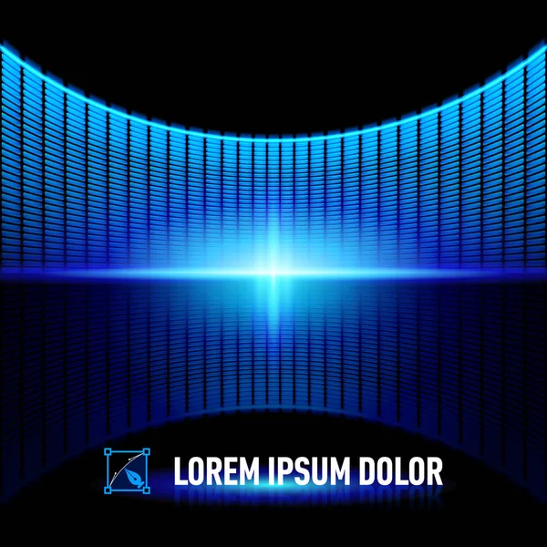 Shiny Background Blue Digital Music Equalizer — Stock Photo, Image