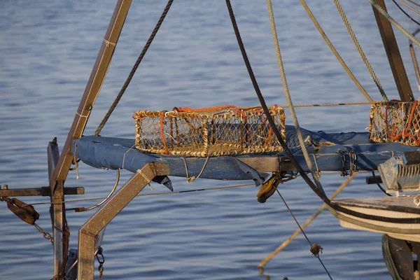 Bateaux Pêche Dans Port Filets Pêche — Photo