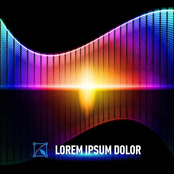 Fundo Luminoso Com Equalizador Música Digital Multicolorido — Fotografia de Stock