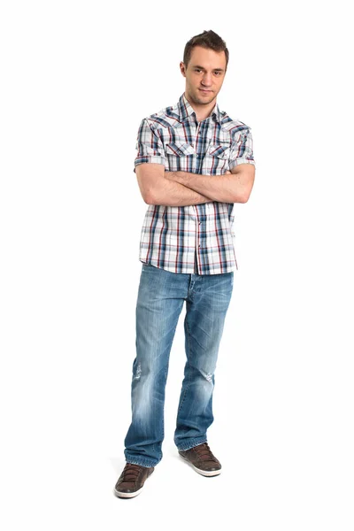 Hübscher Junger Mann Jeans — Stockfoto