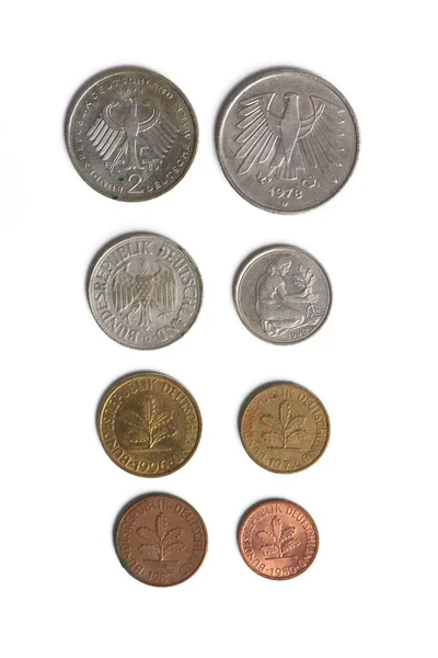 Niemieckie Marki Monety — Zdjęcie stockowe