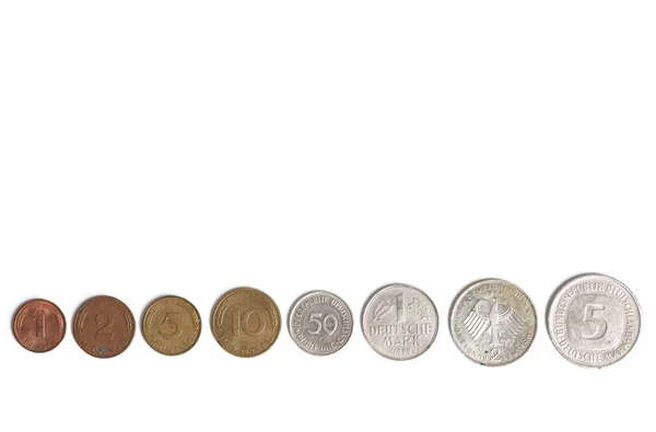 Alman Işaretleri Bozuk Paralar — Stok fotoğraf