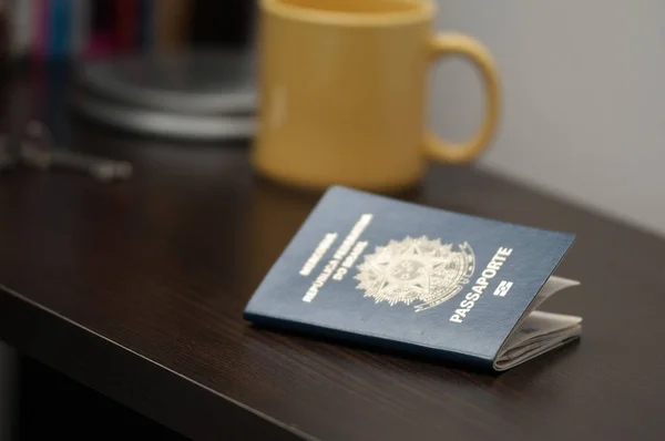 Cestovní Pas Státem Vydaný Doklad Který Osvědčuje Totožnost Státní Příslušnost — Stock fotografie