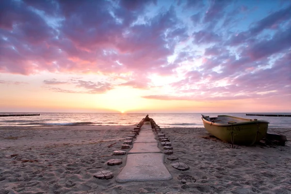 Stilte Het Strand Zonsondergang — Stockfoto