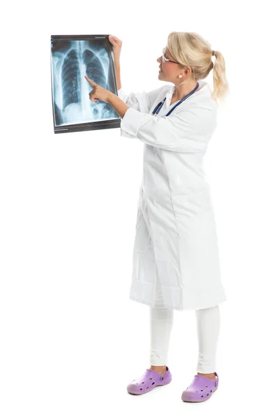 Femme Médecin Radiologiste — Photo