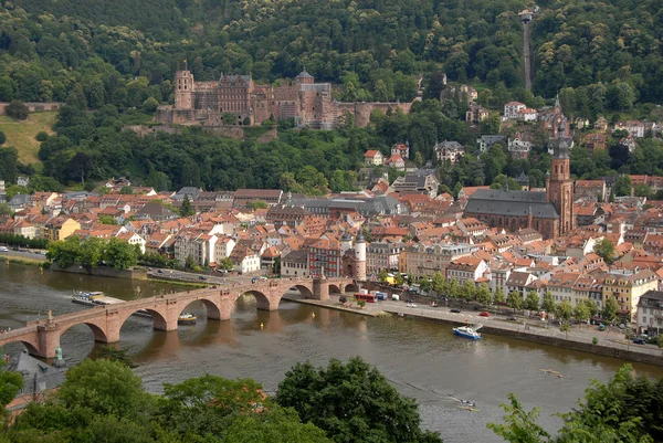 Uniwersyteckie Miasto Heidelberg Neckar — Zdjęcie stockowe