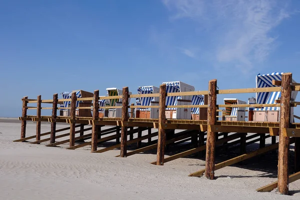 Chaises Plage Station Balnéaire — Photo