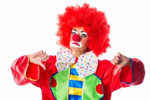 Портрет Циркового Клоуна Макіяжем — стокове фото